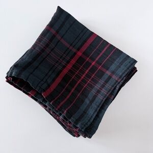 Hearth & Hand with Magnolia Plaid Linen/Cotton Napkins Total of 8